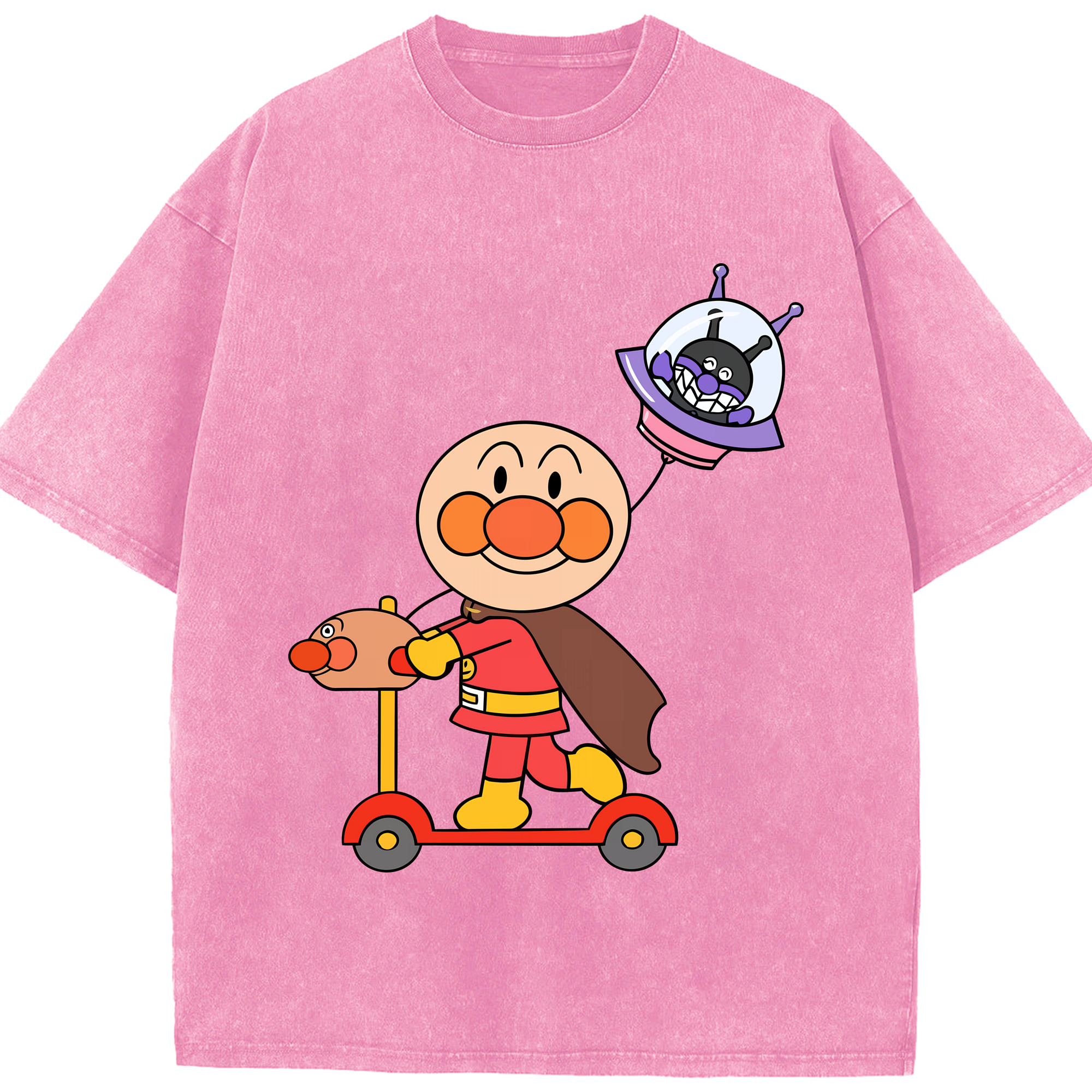 （画像用） アンパンマン Anpanman 綿100% ヴィンテージ風 半袖Tシャツ（フロントプリント）